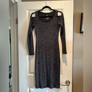 Juicy Couture Black Long Sleeve Cold Shoulder Dress NWOT Xtra Small